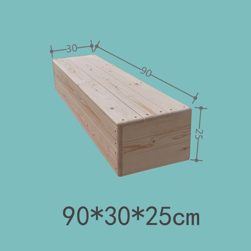 Log unpainted 90*30*25cm side with baffles