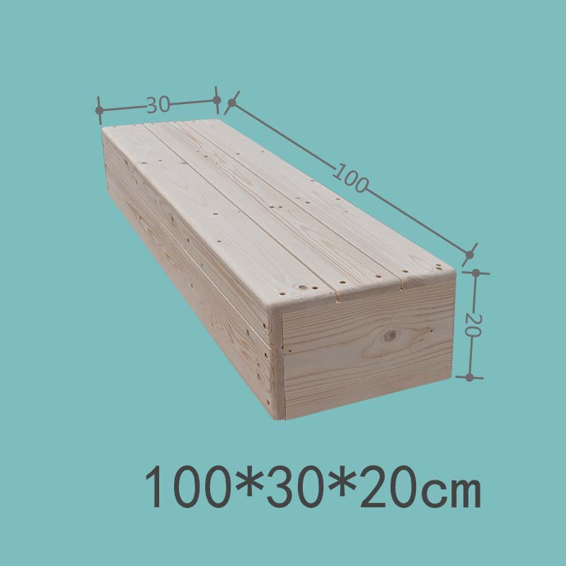 Log unpainted 100*30*20cm side with baffles