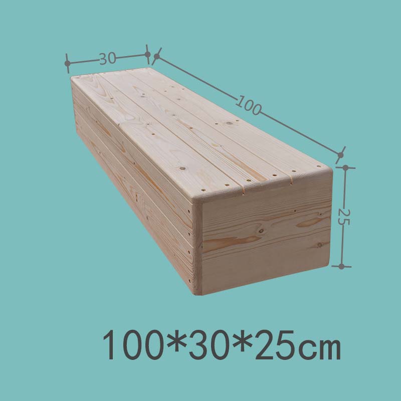 Log unpainted 100*30*25cm side with baffles