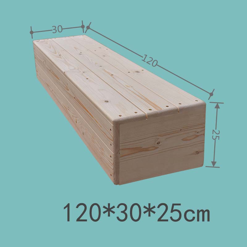 Log unpainted 120*30*25cm side with baffles