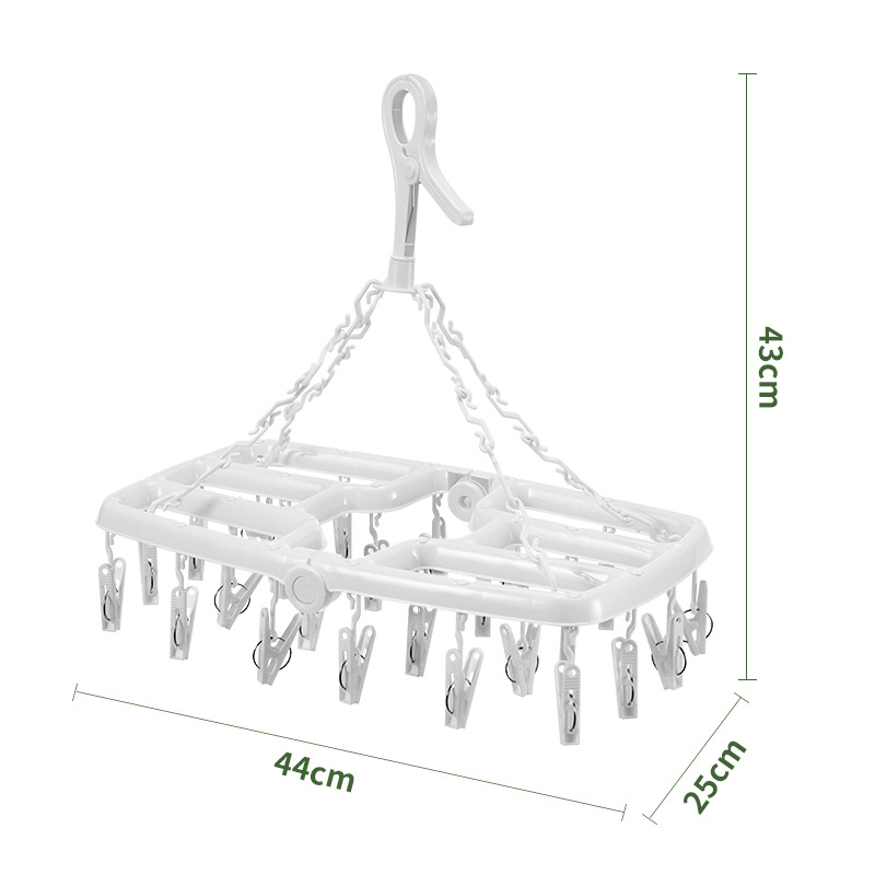 24 clip folding thickening drying rack