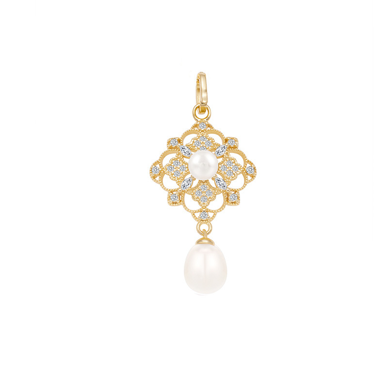 4:Pendant - Yellow Gold - Pearl -41MM