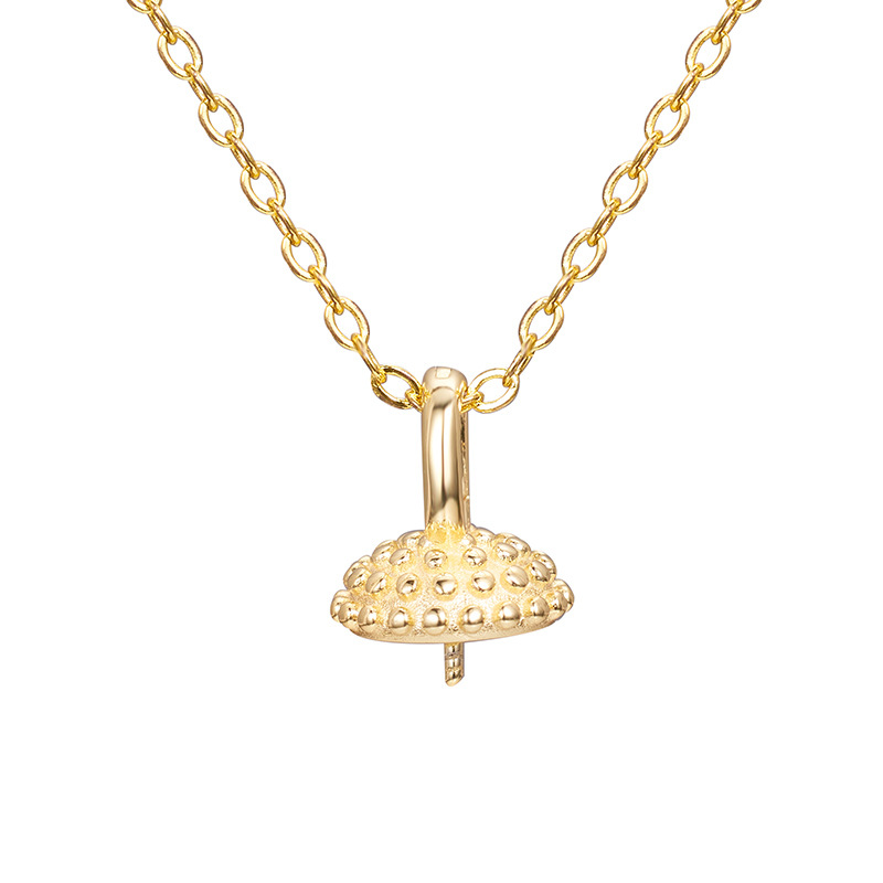 6:Universal button Pendant (including chain) - Yellow gold - Air support -40x5cm