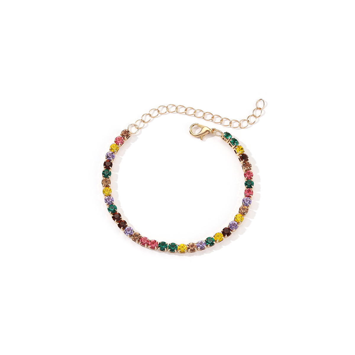 Colorful gold bracelet