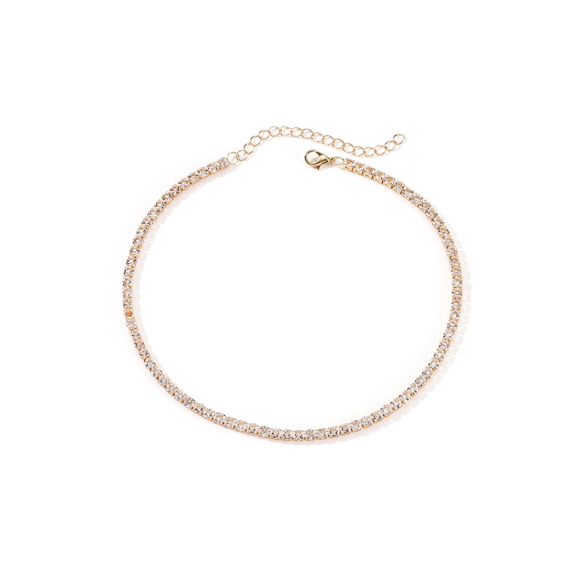 Transparent gold necklace