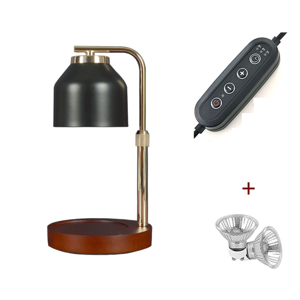 Black cover   gold pole   walnut seat   timing dimming   2 light bulbs