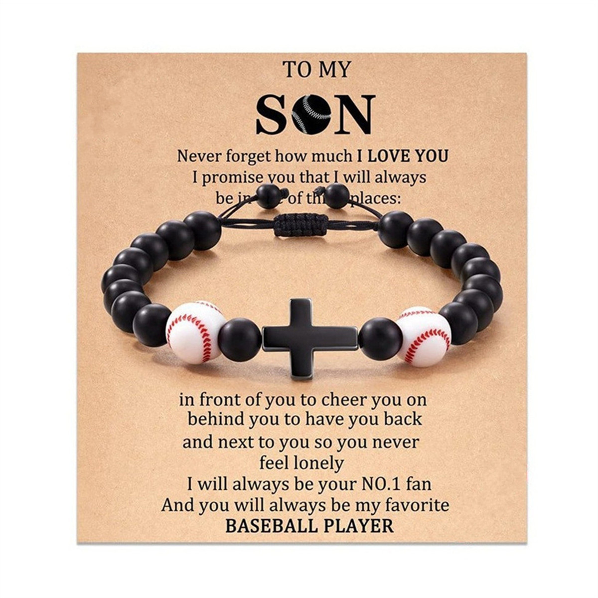 7:Baseball  TO MY SON and card