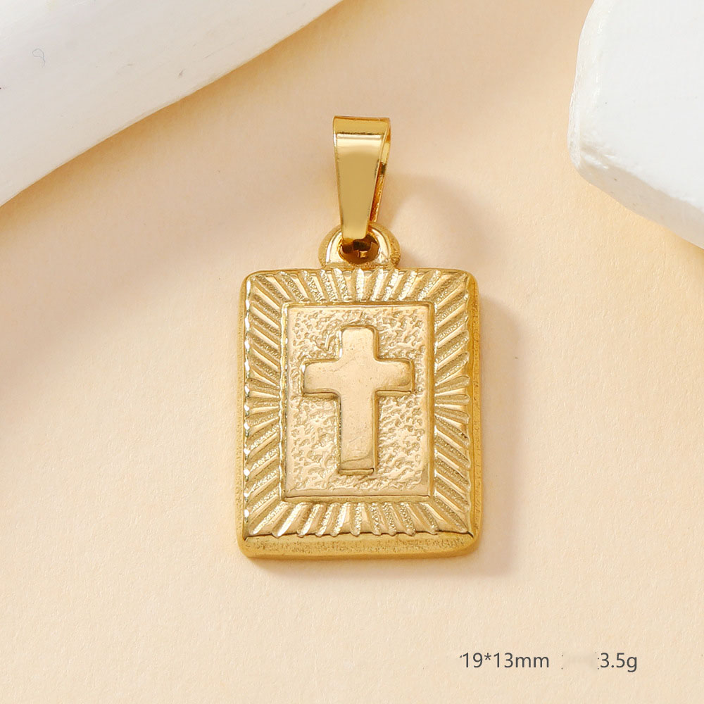 Square cross pendant