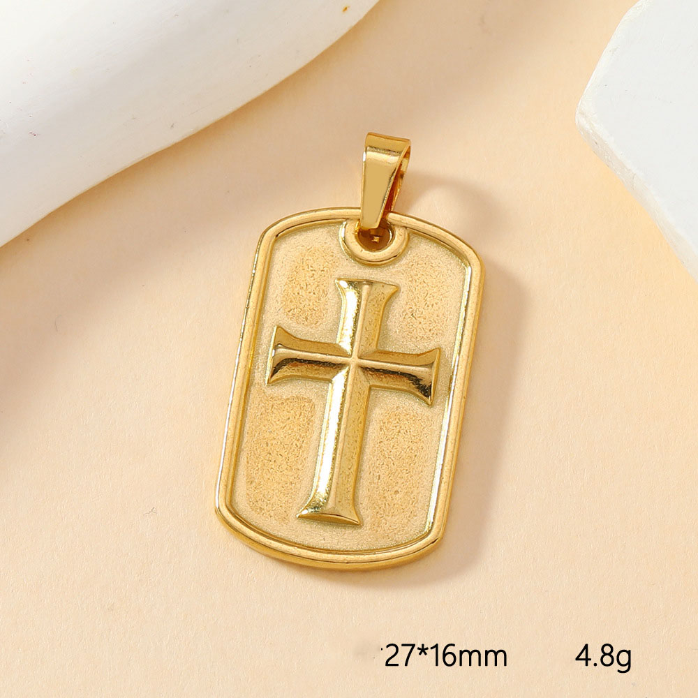 Square cross pendant