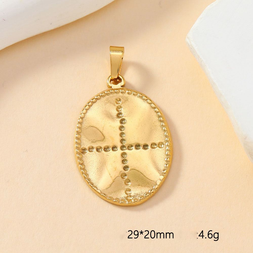 Round cross pendant