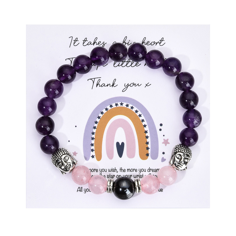 Purple jade pink crystal