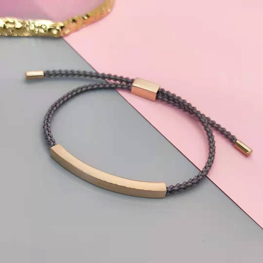 10:Rose gold   grey rope