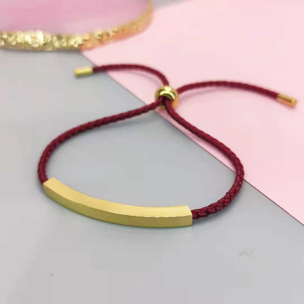 Gold + wine red rope