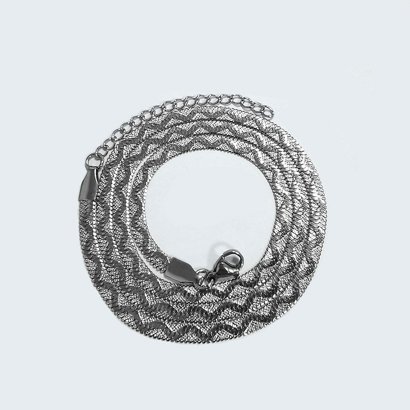 Wave steel color 45cm tail chain 5cm