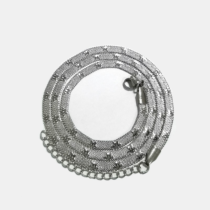 Star steel color 45cm tail chain 5cm