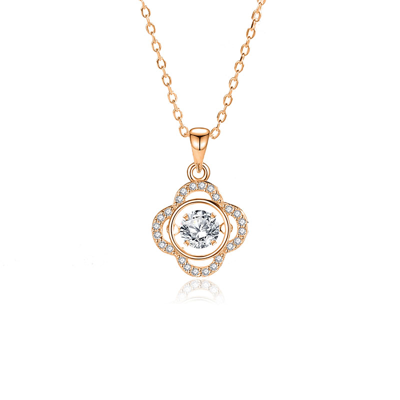 Zircon white diamond rose gold