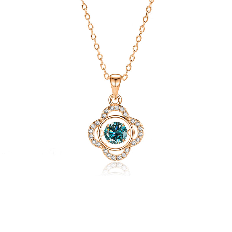 Mosan green diamond rose gold