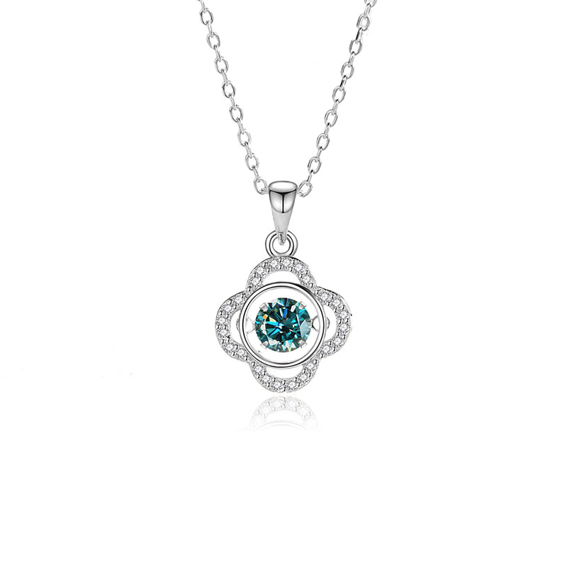 7:Mosan green diamond white gold