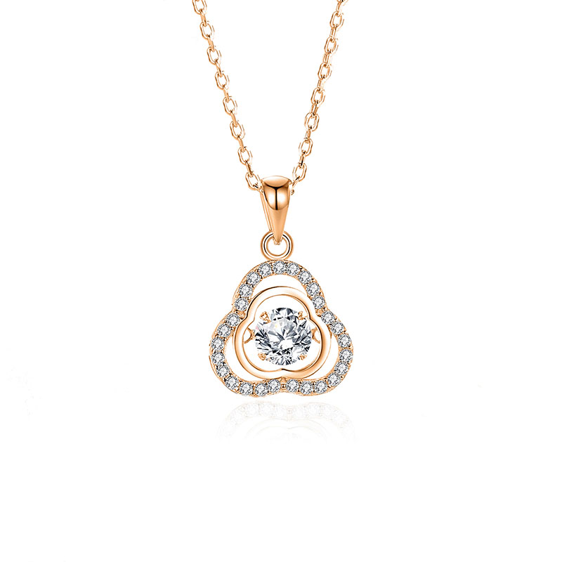 Zircon white diamond rose gold