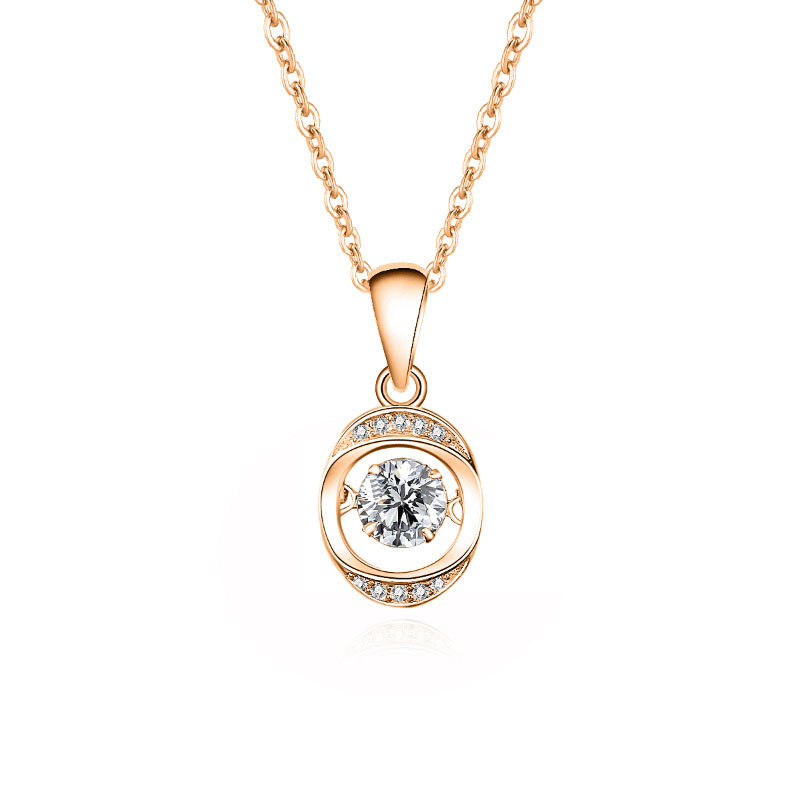 Mossan white diamond rose gold