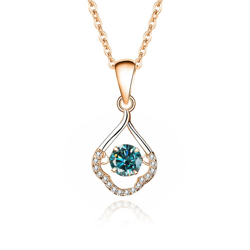 Mosan green diamond rose gold