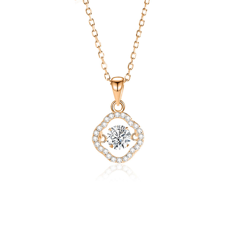 Zircon white diamond rose gold