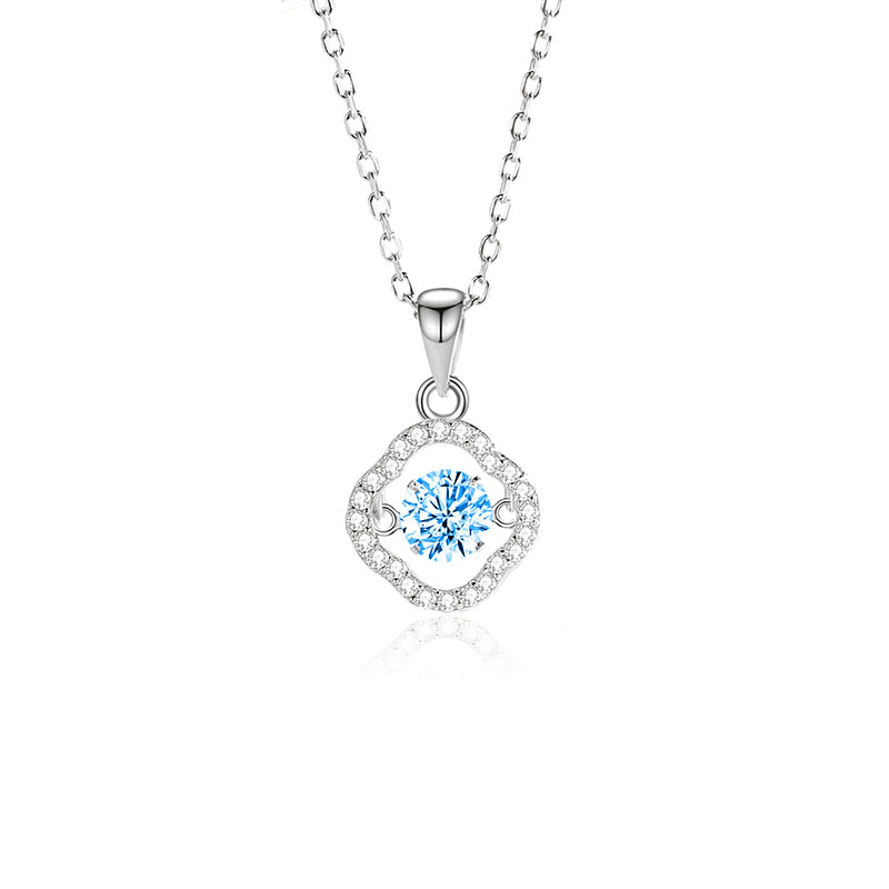 3:Zircon blue diamond white gold