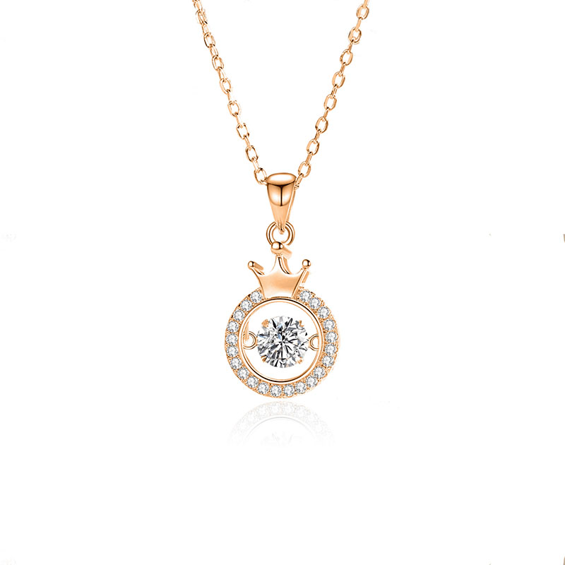 Zircon white diamond rose gold