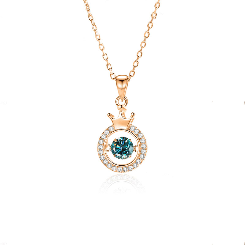 Mosan green diamond rose gold