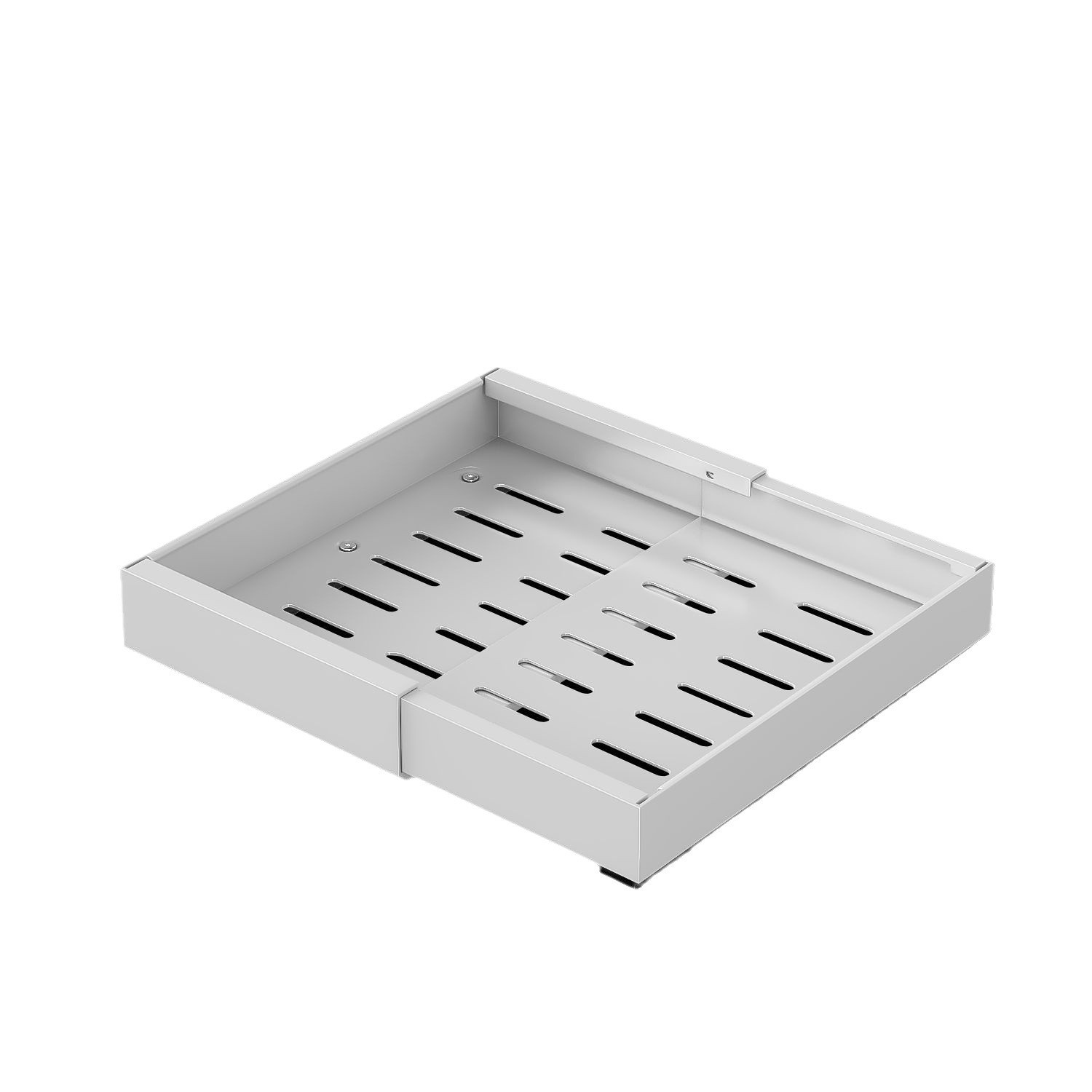 White small telescopic pull tray three slides 32-52cm