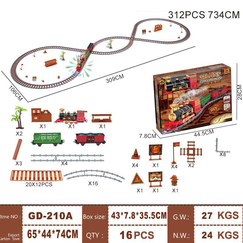 210A electric spray train tracks [312pcs ]