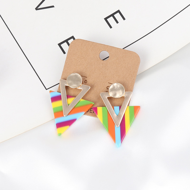 Colored stud earrings