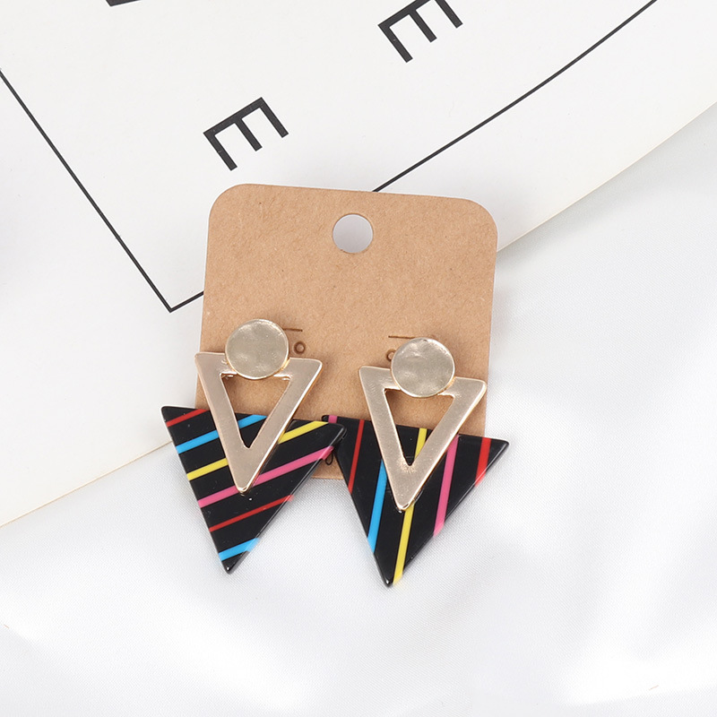 3:Black stud earrings