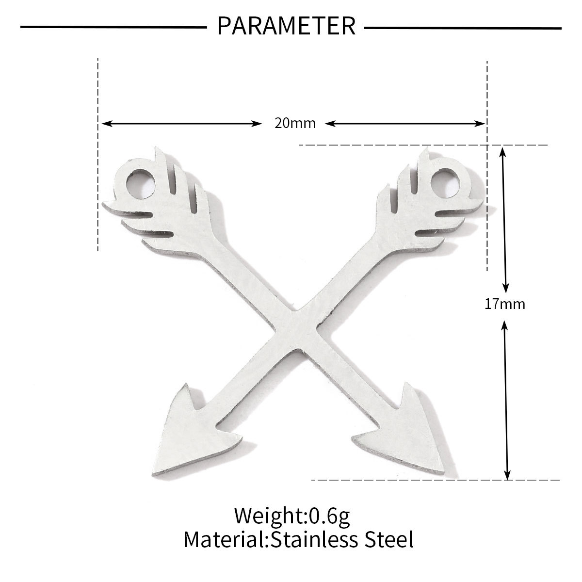 Steel color arrow