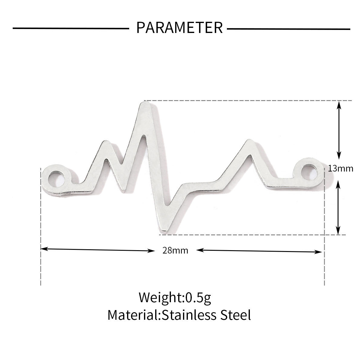 Steel color electrocardiogram