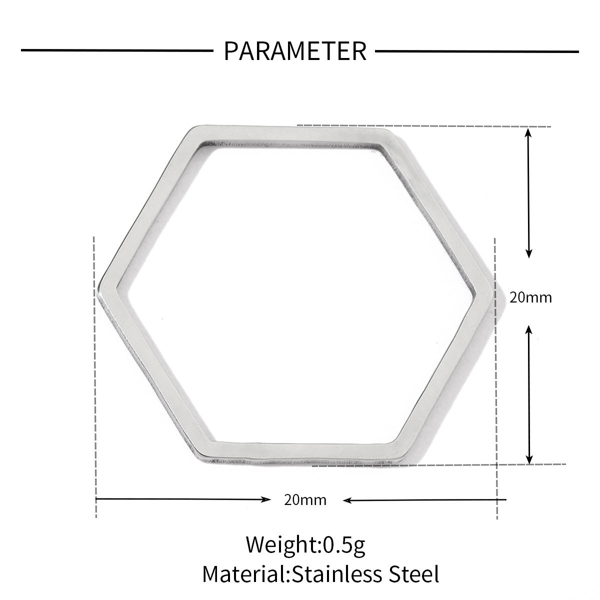 5:Steel color hexagons