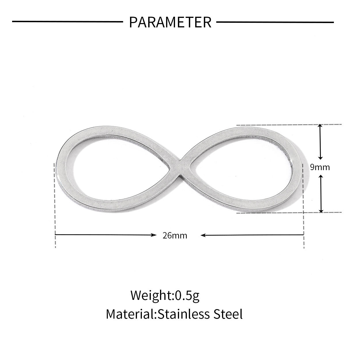 15:Steel color infinite symbol