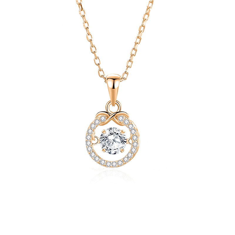 Mossan white diamond rose gold