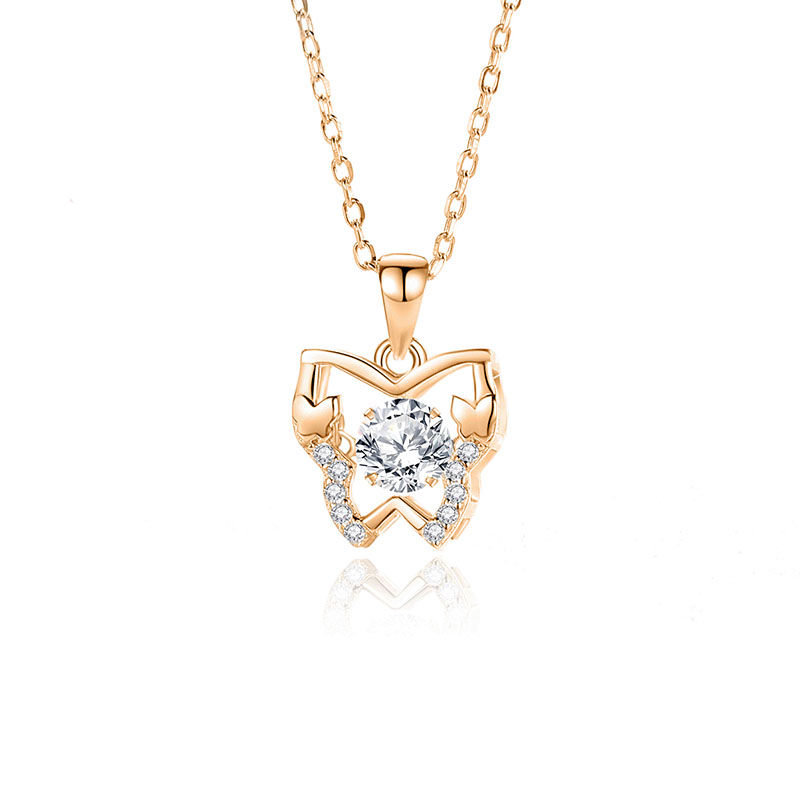 Mossan white diamond rose gold