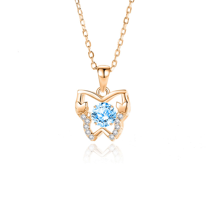 4:Zircon blue diamond rose gold