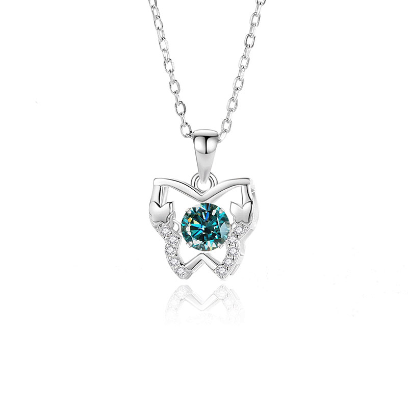 7:Mosan green diamond white gold