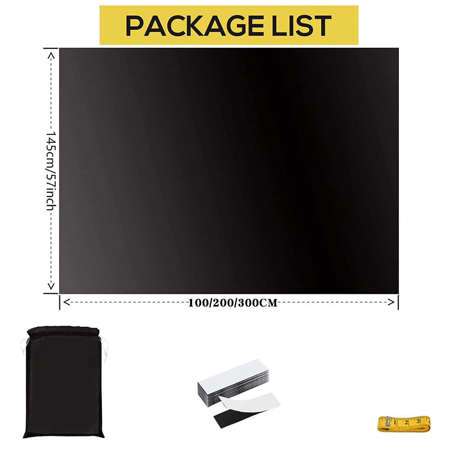 1 set (including solid color bag, rectangular Velcro 10 pairs of 3*10cm, 1 3 meter feet, shading cloth)