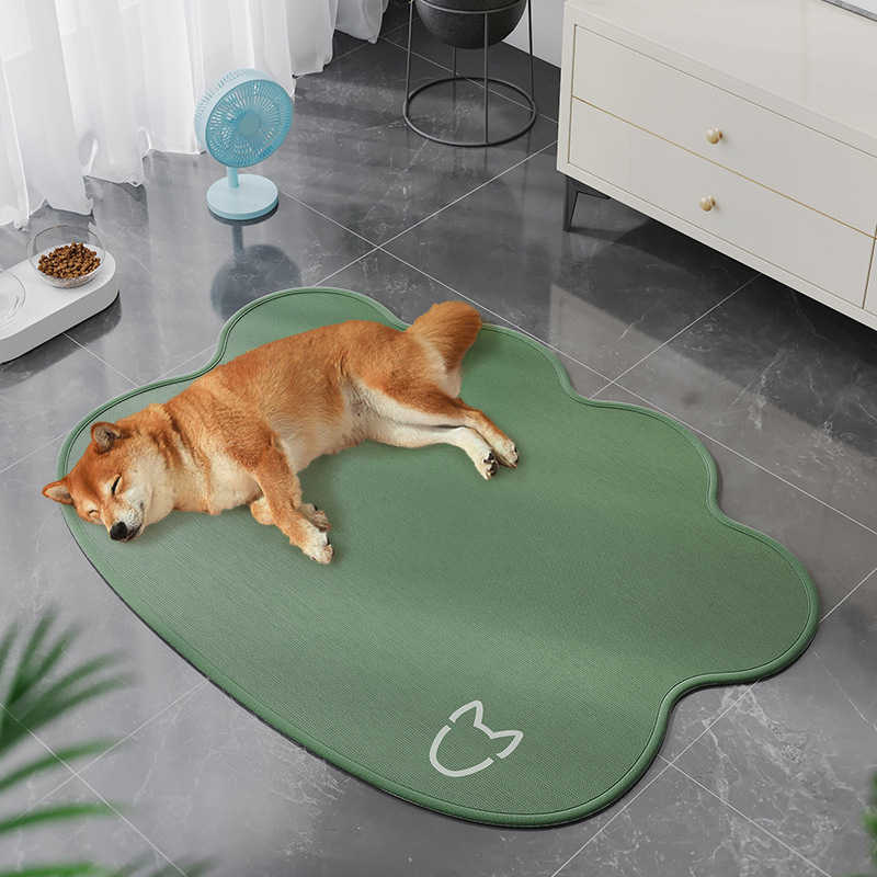 Simple dog head abnormity dark green-50x70cm