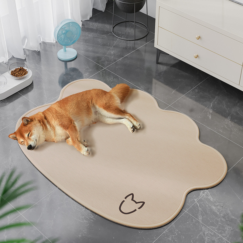 Simple dog head abnormity beige-45x60cm