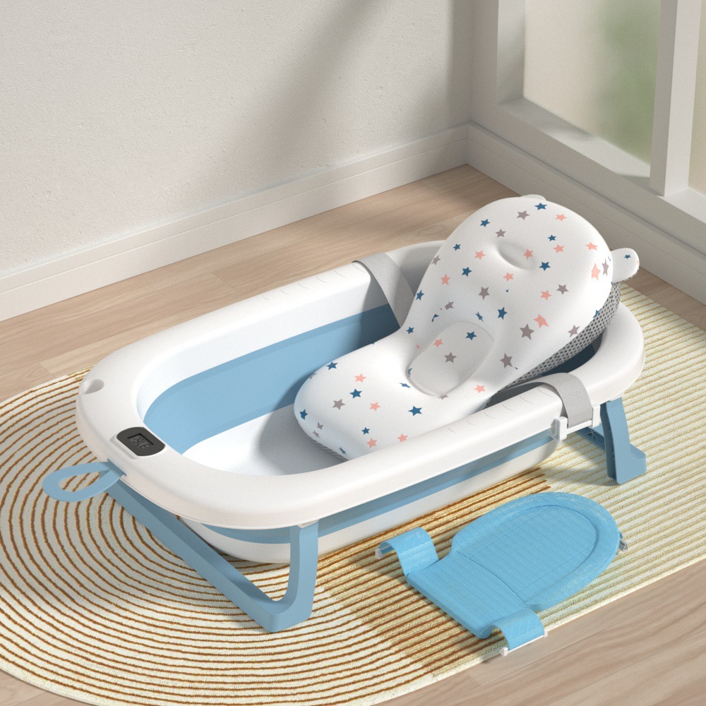 Color 22- [digital temperature sensing] Sky Blue   bath net   star bath mat