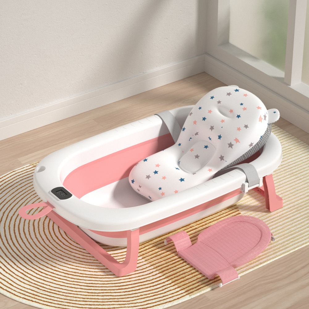 Color 23- [digital temperature sensing] Cherry blossom powder   bath net   star bath mat