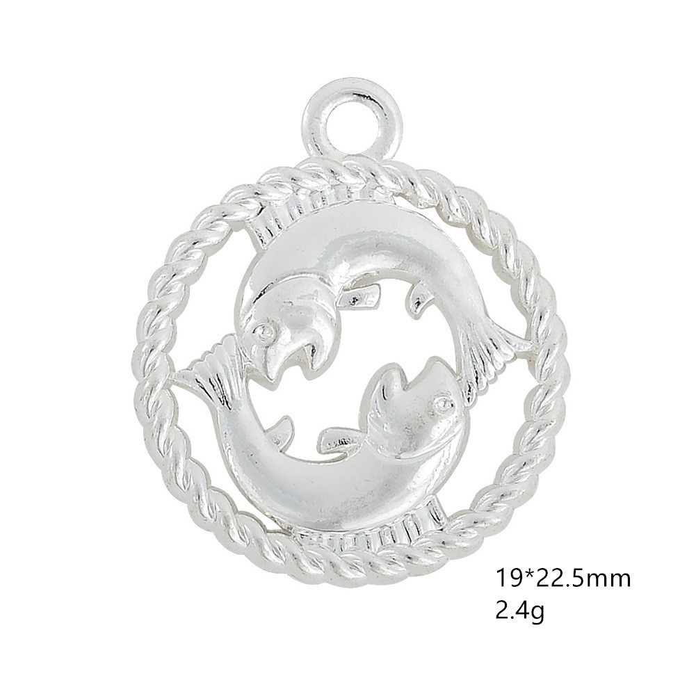 Pisces-antique silver