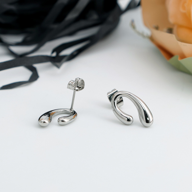 Silver stud earrings