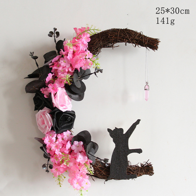 L3-24 Pink Black Rose 30CM