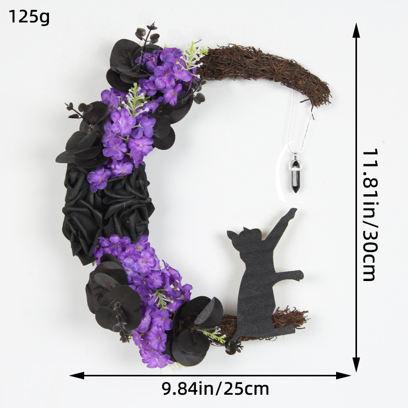 L2-8 dark purple black rose 30 cm